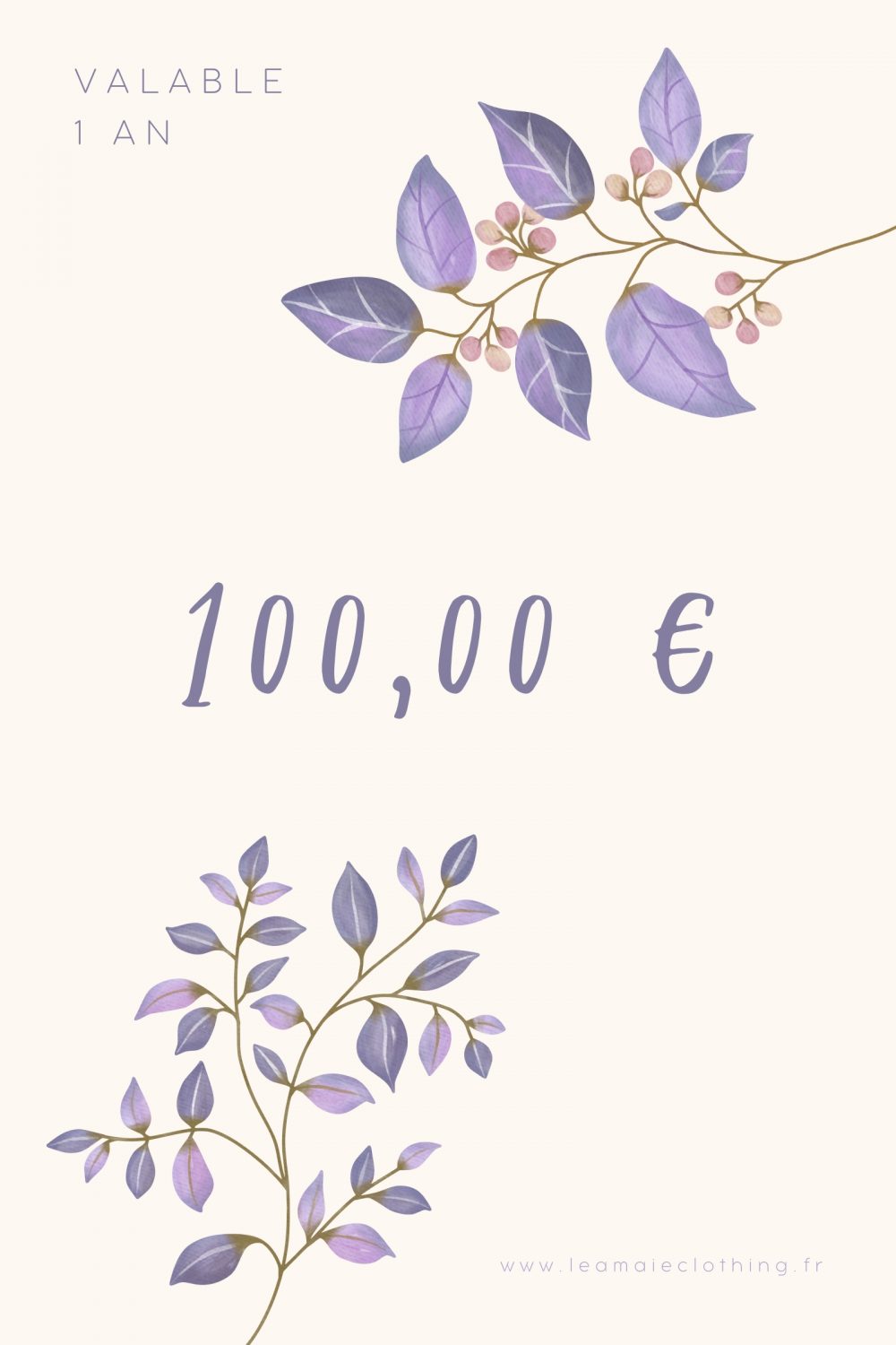Carte cadeau - Bonne fête maman - 100€ - Léa Maïe Clothing