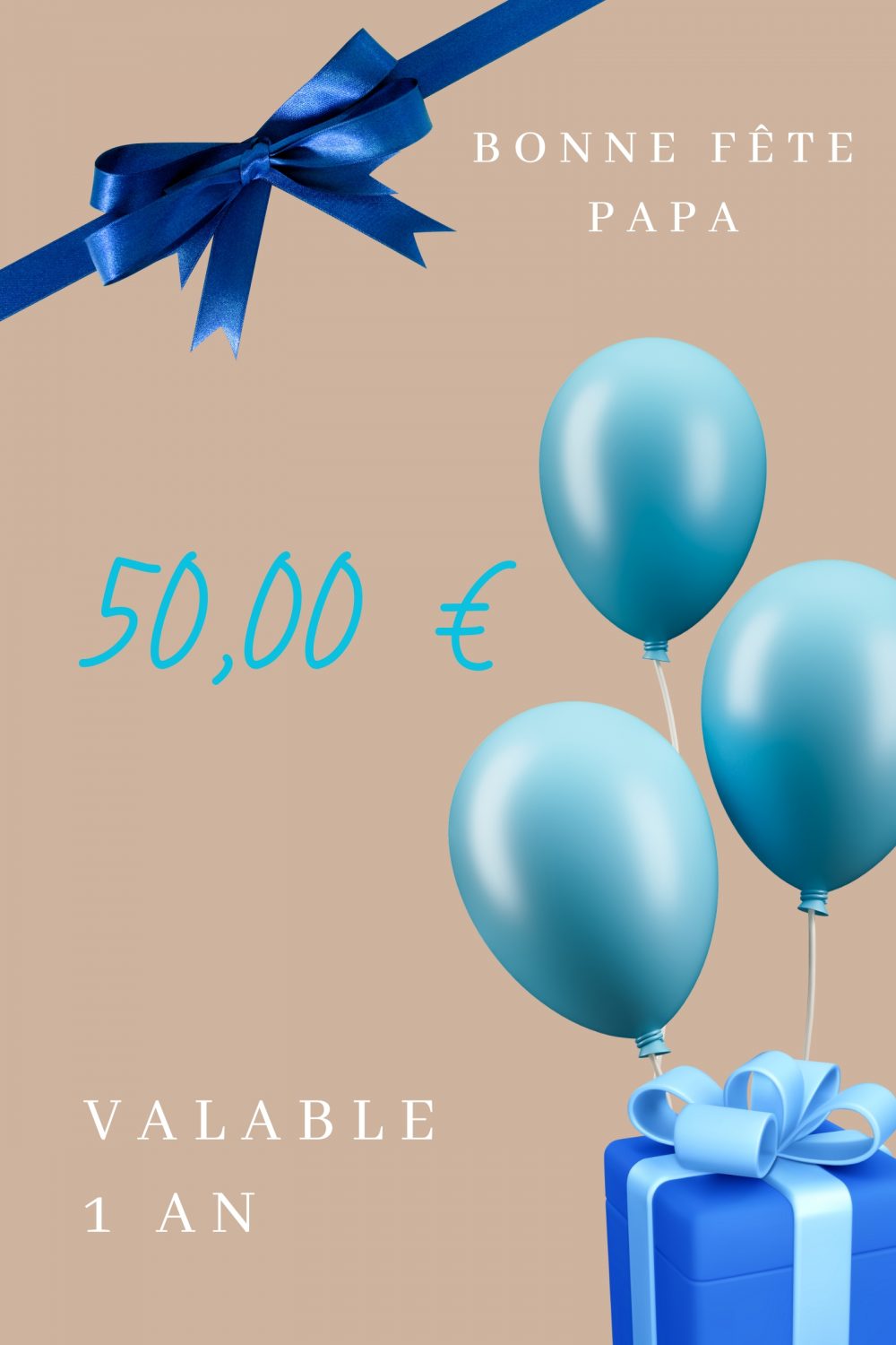 Carte cadeau - Bonne fête papa - 50,00€ - Léa Maïe Clothing